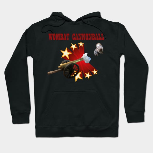 Wombat Cannonball Hoodie by Dizgraceland